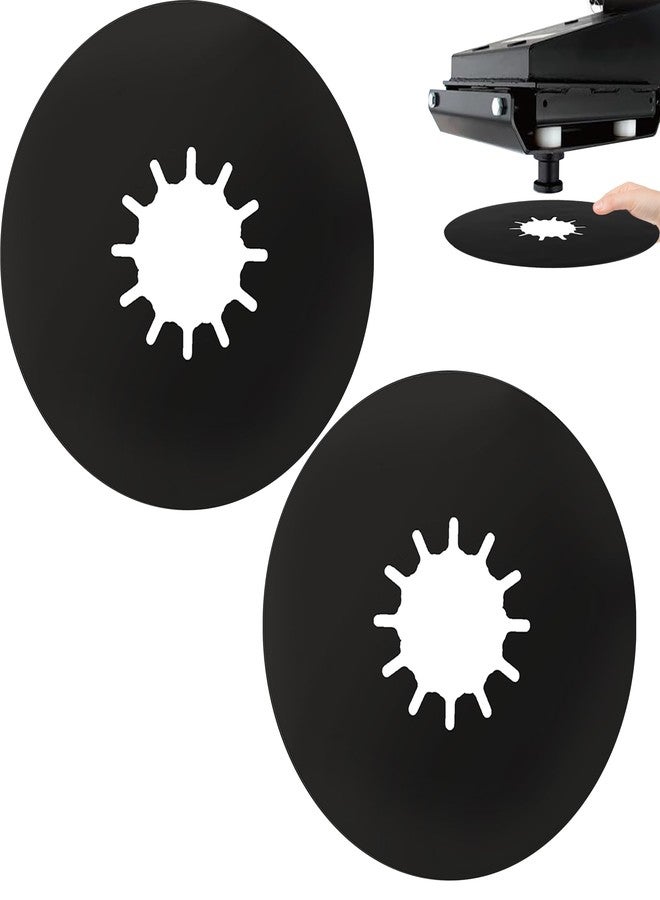TonGass (2 Pack, Black) 5th Wheel Hitch Lube Plate 10in RV Camper Trailer Fifth Wheel Plate Wheel Accessories for 5th Wheel Trailer Safety Kit - Image 1